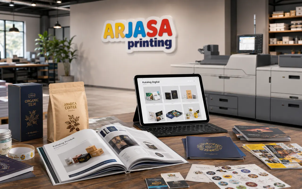 Katalog digital dan contoh produk cetak Arjasa Printing Bandar Lampung